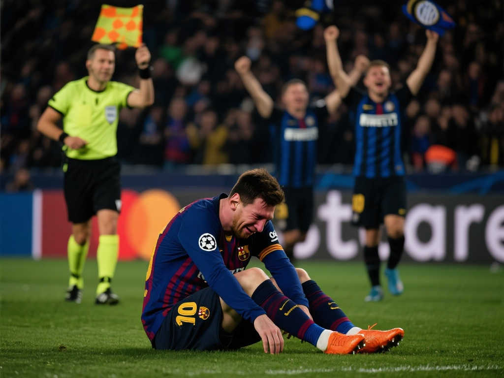 泪洒赛场：国米与巴萨欧冠半决赛终局谁更悲伤？